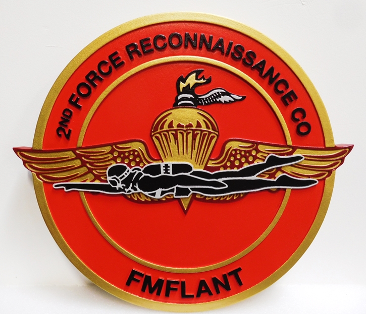 CB5432 - Seal of the Marine Corps 2nd Force Reconnaisance, Multi-level and Outline Relief