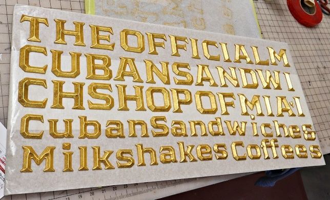 MA3415 - Custom 24K Gold Leaf Gilded Letters