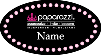 Oval Bling Name Badge PA