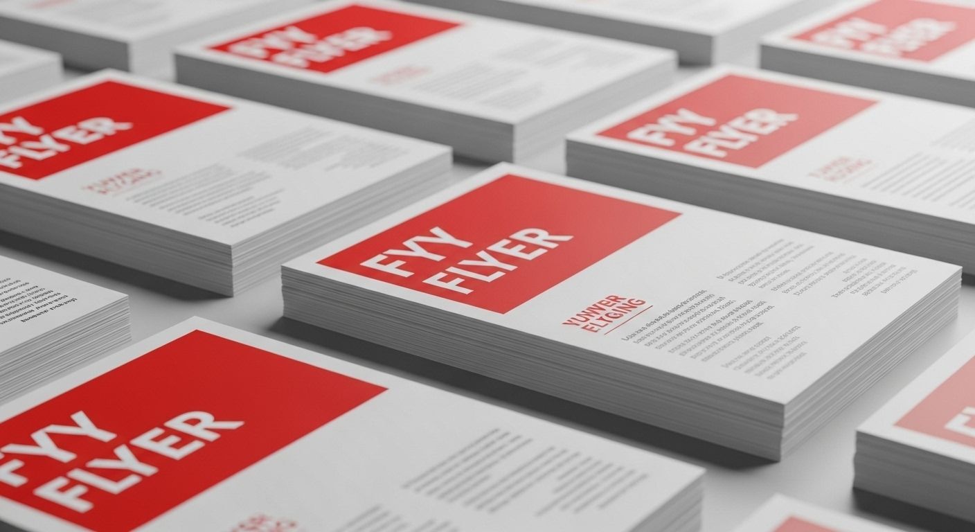 Custom marketing flyers with modern layouts printed for businesses in Seattle and Bellevue WA.