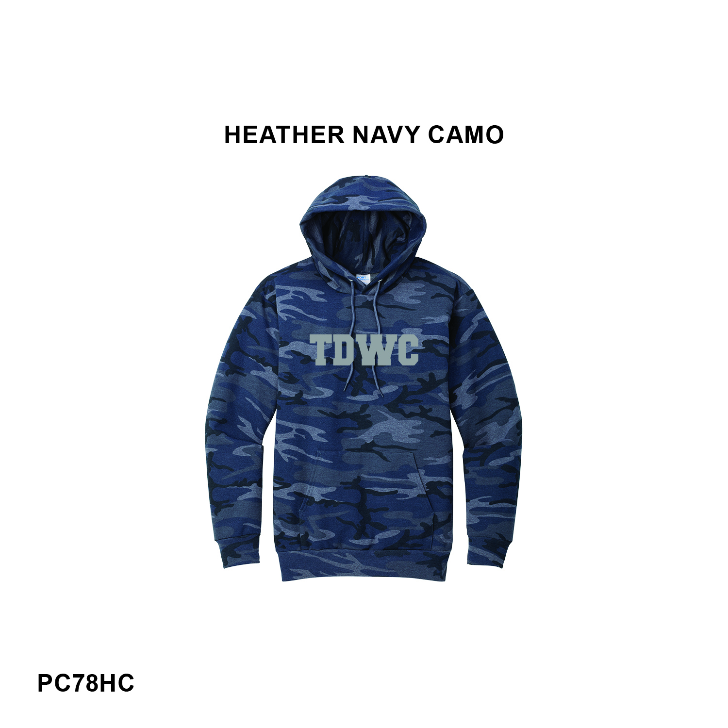 TDWC LOGO - Port & Co™ Core Fleece Camo Pullover Hooded Sweatshirt
