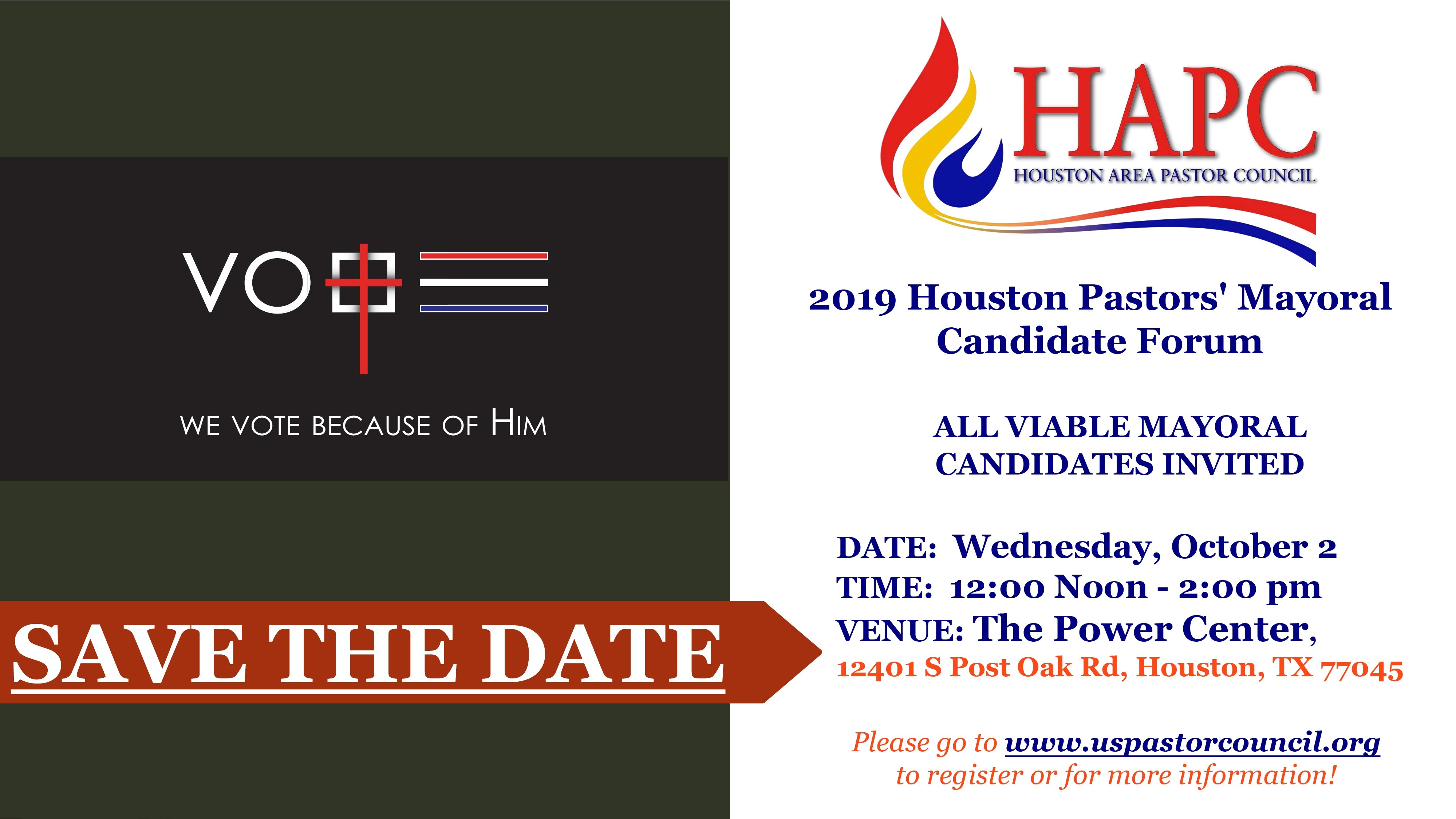 Houston Pastors' Mayoral Candidate Forum