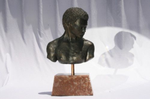 The Beau, Polymer Clay w/Faux Bronze finish, H 15", L 4.5", W 8.5"