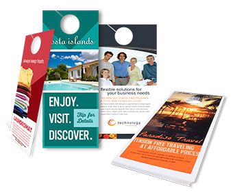 Minuteman press prints custom full color door hangers