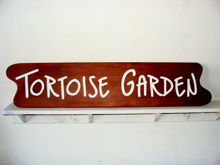 GA16546 - Engraved Rustic Redwood Garden Sign