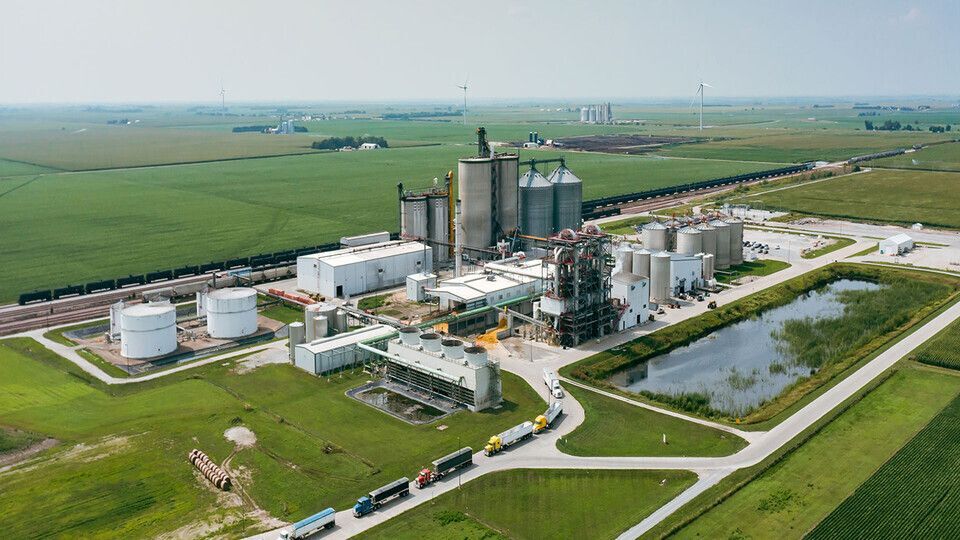 The POET Bioprocessing facility near Fairmont, Nebraska.