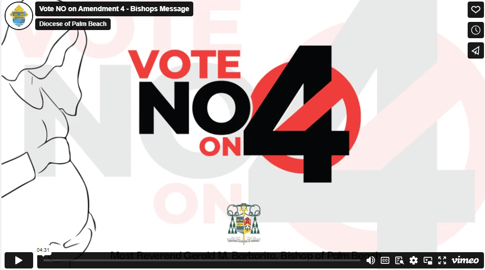2024: Bishop Barbarito on Vote NO on Amendment 4