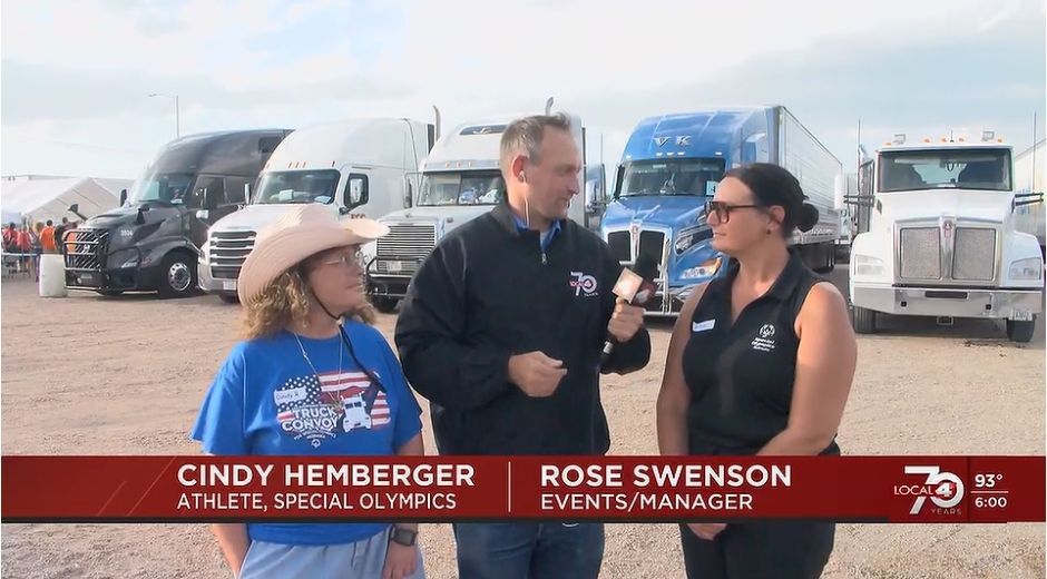 Truck convoy for Special Olympics Nebraska