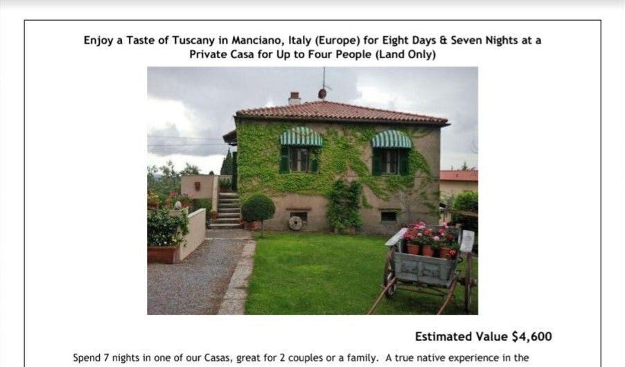 Manciano, Italy (Europe) for Eight Days & Seven Nights at a  Private Casa for Up to Four People