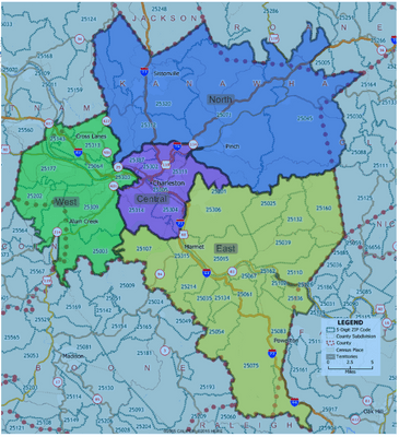 Map Of Kanawha County West Virginia - Lorne Rebecka