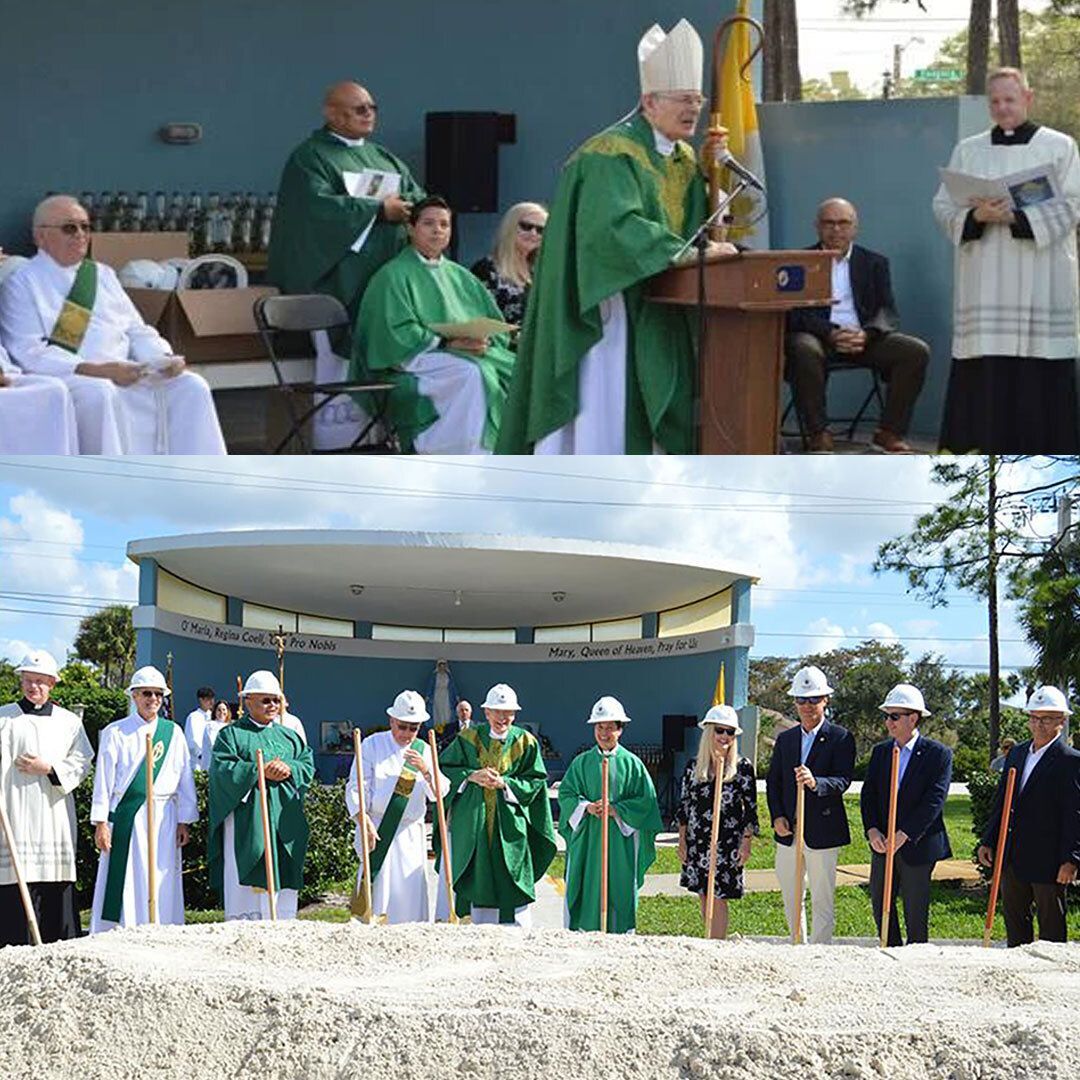 Ground breaking ceremony at St. Rita Catholic Church
