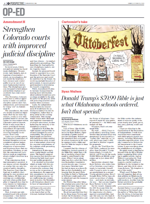 Screenshot image of the CJI op-ed in The Denver Post