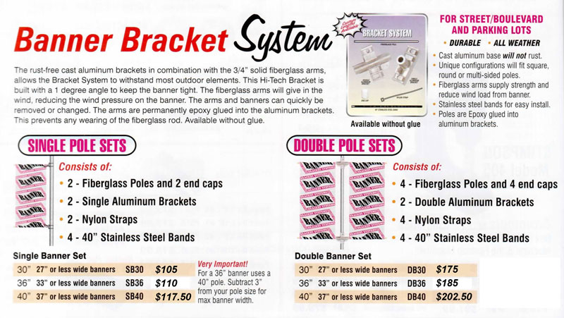 Single Banner Bracket System