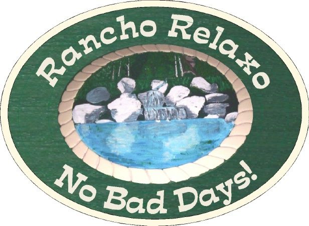 M22104- Sign for Rancho Relaxo 