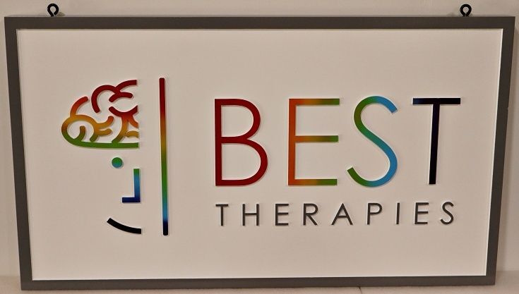 B11170- Carved HDU Sign for "Best Therapies"