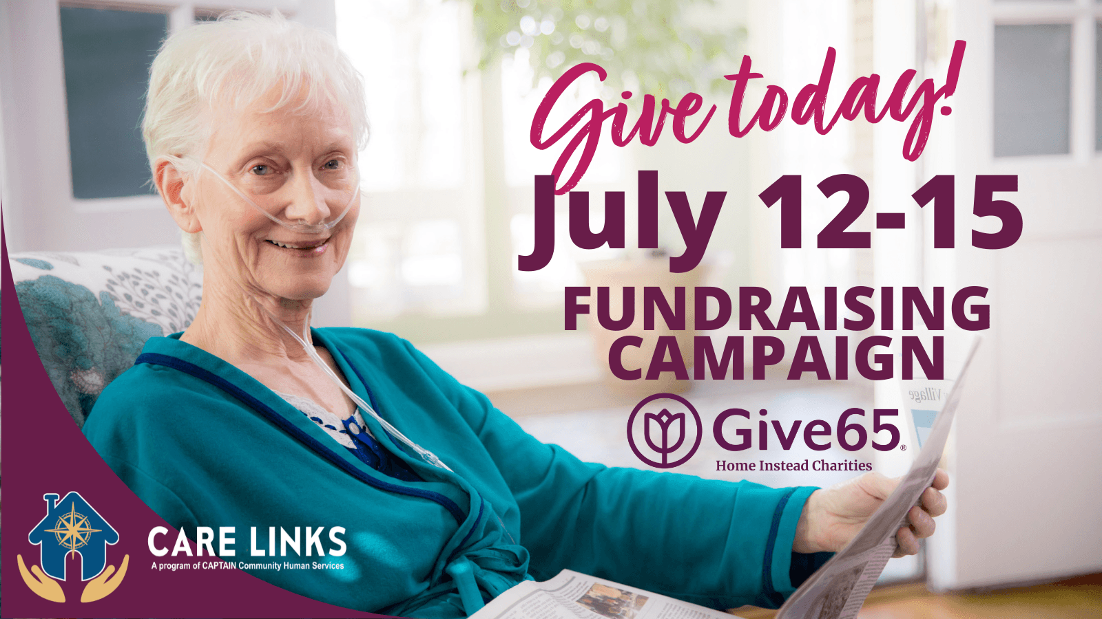 Give65 Starts NOW! Support Care Links today!