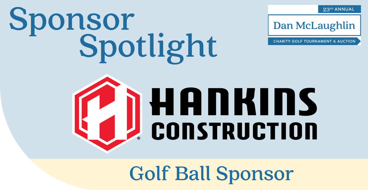Hankins Construction Logo on blue background banner