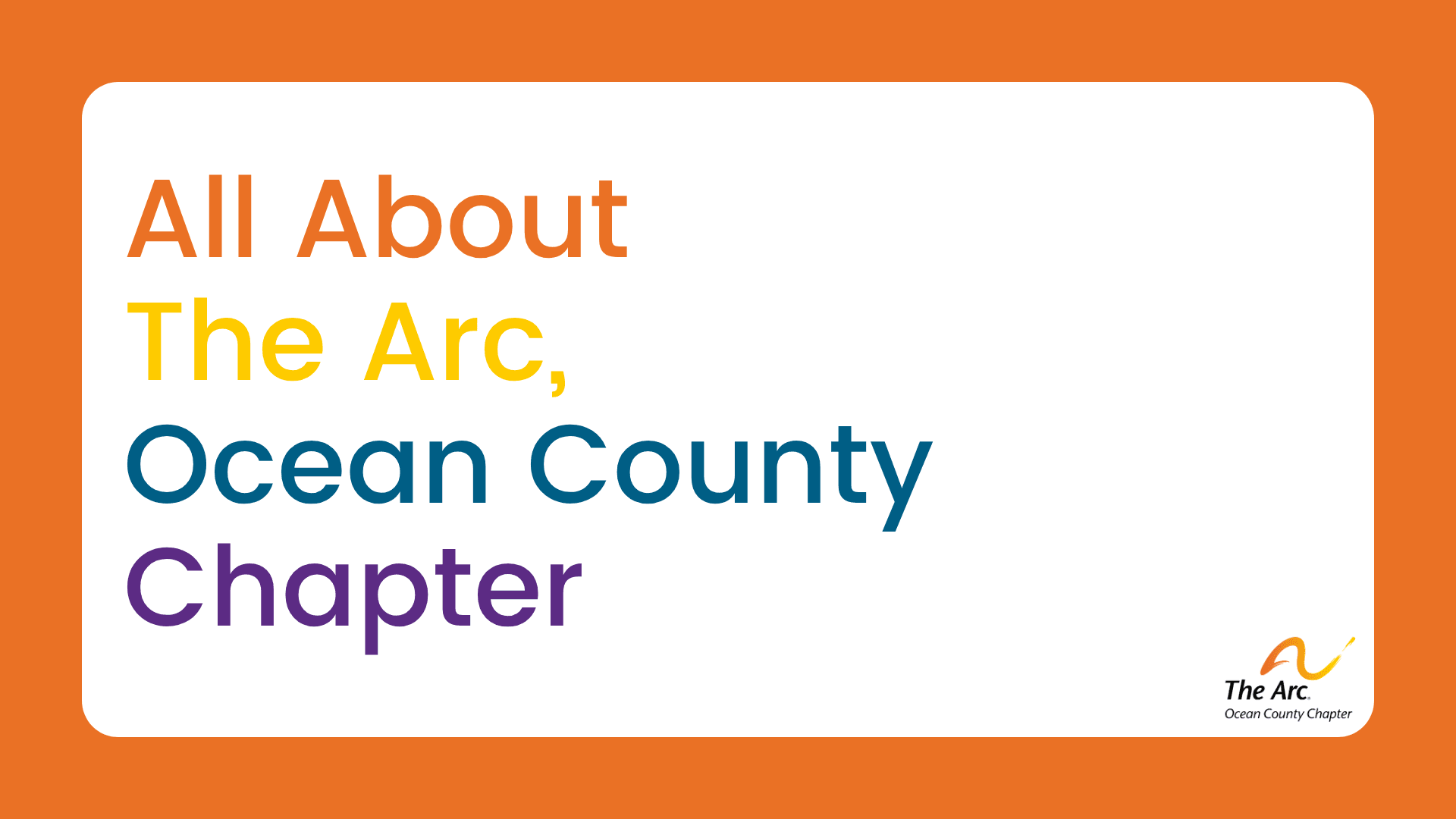 Swipe to learn how to support people with disabilities at The Arc.