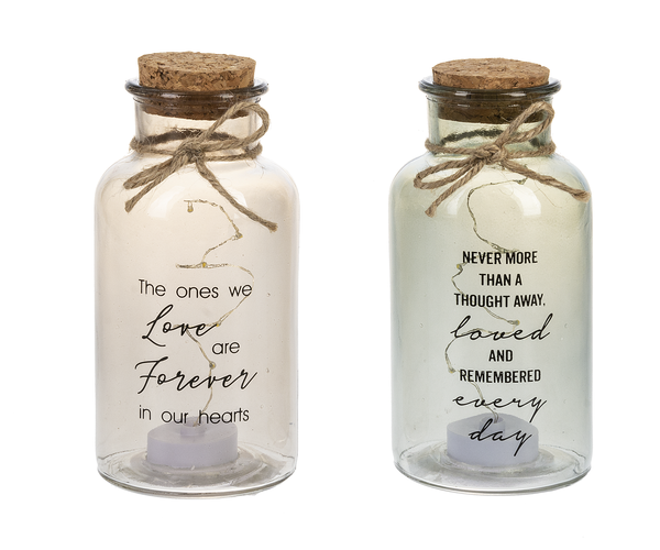 Light Up Memorial Jars - The ones we Love are forever in our Hearts