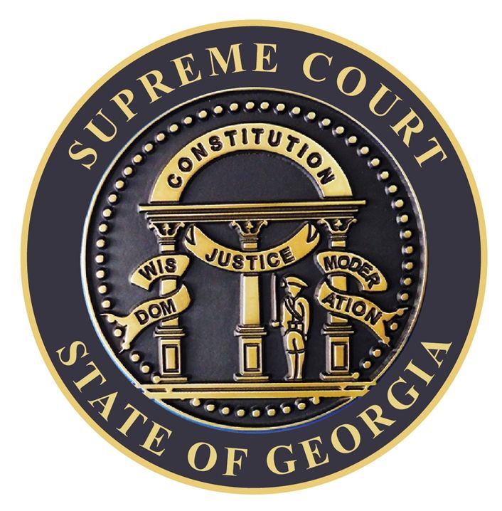 GP-1080 - Carved Plaque of the Seal of the Supreme State Court of Georgia, Artist Painted