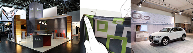 panoramic modular fabric exhibit sytem