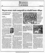 Megen owner starts nonprofit to rebuild home village