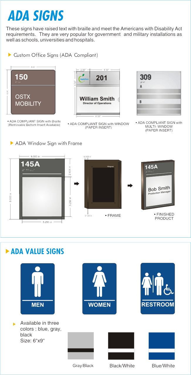 ADA signs