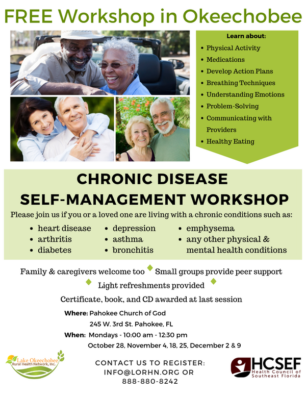 Chronic Disease Self-Management Workshop : LORHN Events : News & Events ...