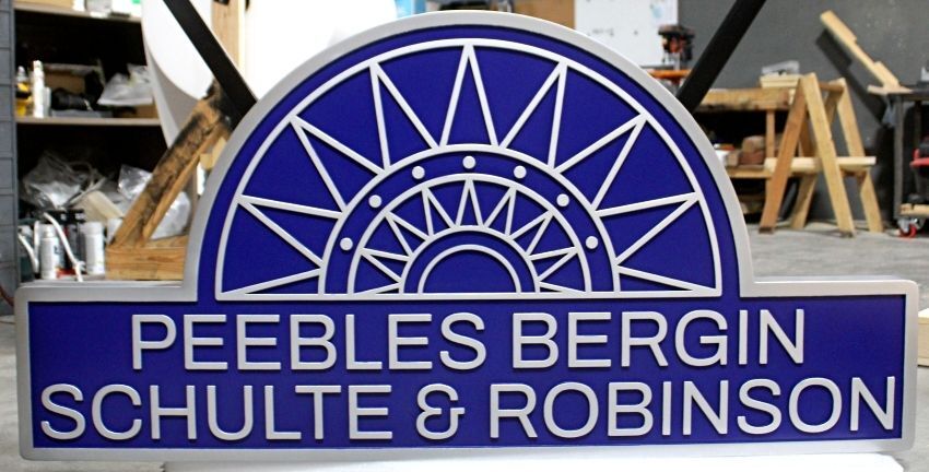 A10575 - Carved HDU Sign for "Peebles Bergin Schulte & Robinson"