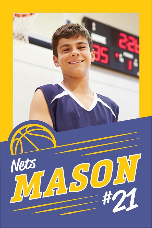 Vertical Banner with Photo: Basketball