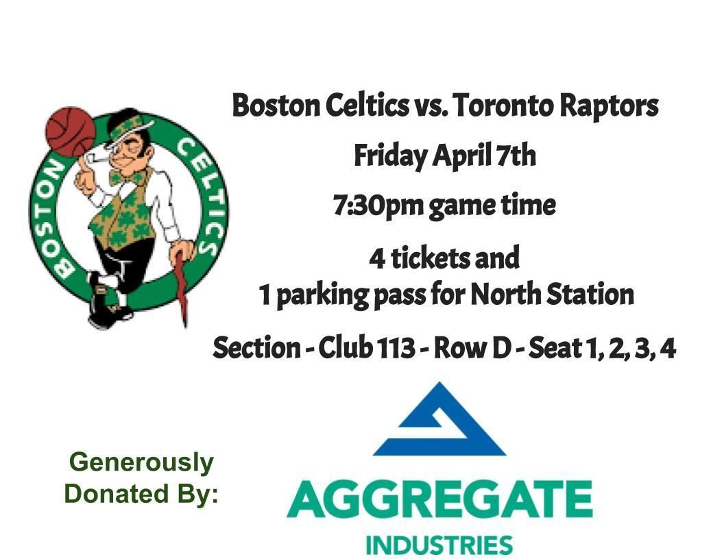 4 pack of Celtics Tickets with a Parking pass