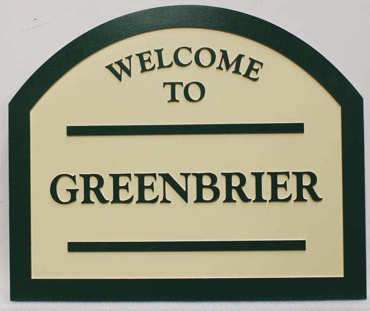 I18802 - 2.5-D  HDU Sign "Welcome to Greenbriar" 