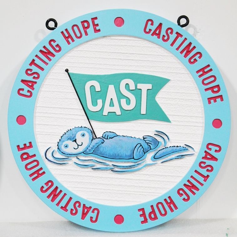 SA28881 - Carved and Sandblasted Plaque for "Cast"