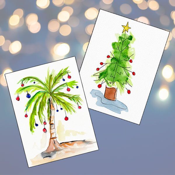 Holiday Watercolor Cards Workshop