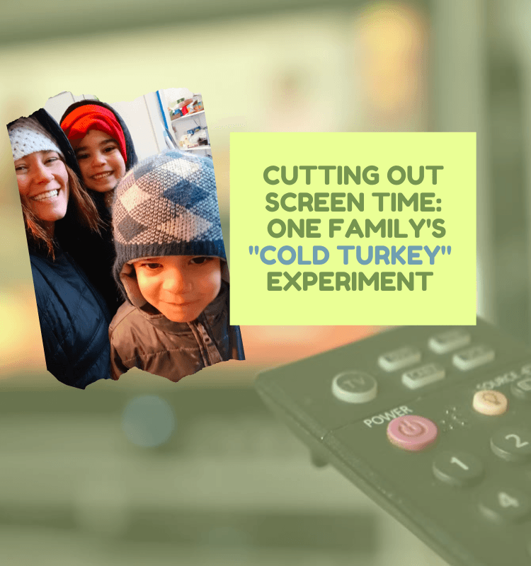 picture of family with background of TV remote control