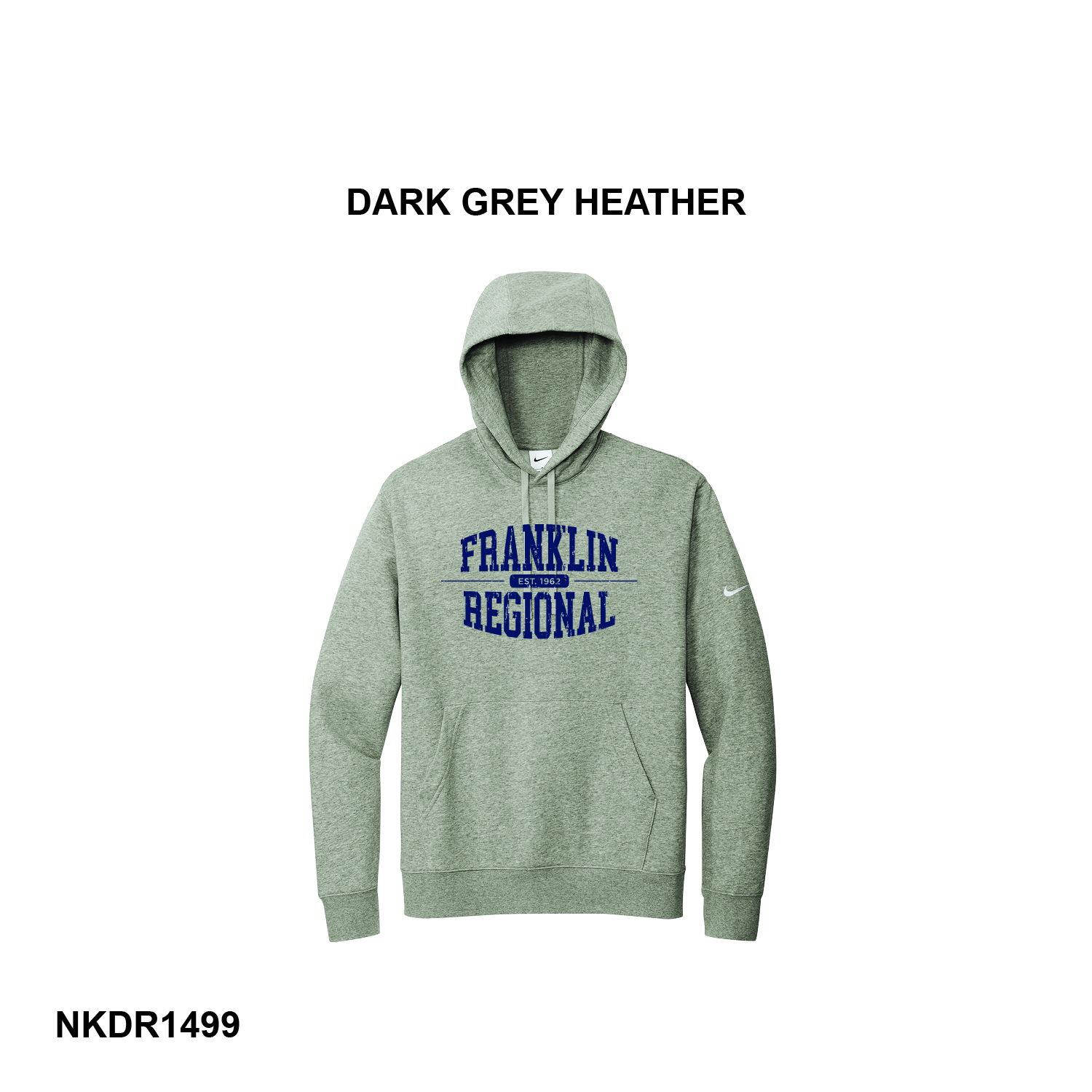 FR ESTD DISTRESSED LOGO - Nike Club Fleece Sleeve Swoosh Pullover Hoodie