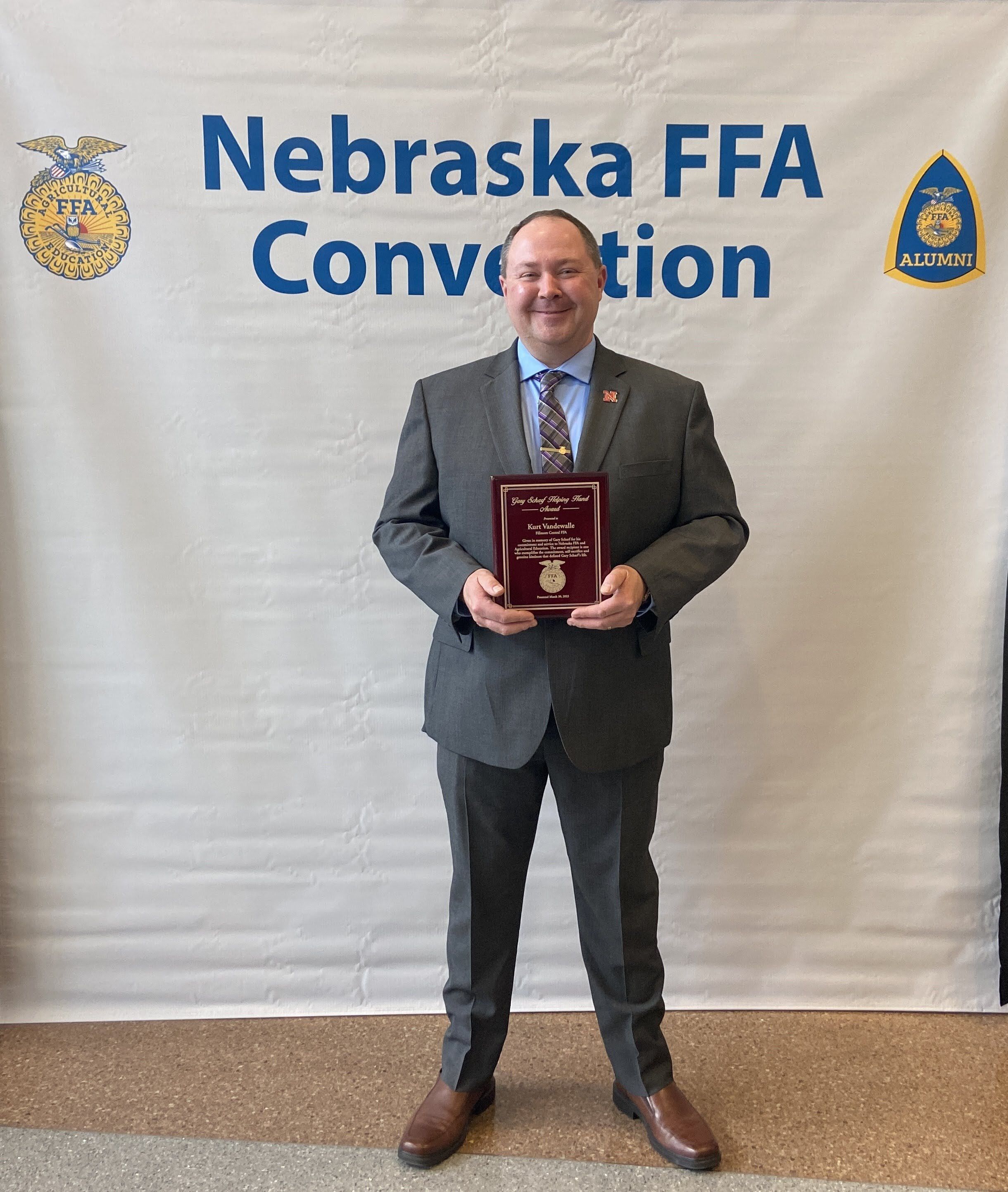 Fillmore Central FFA Advisor, Kurt VanDeWalle Receives Award