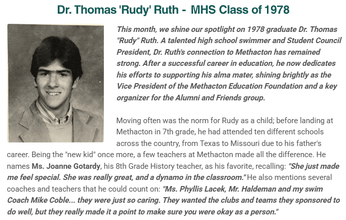 Dr. Thomas 'Rudy' Ruth - MHS '78