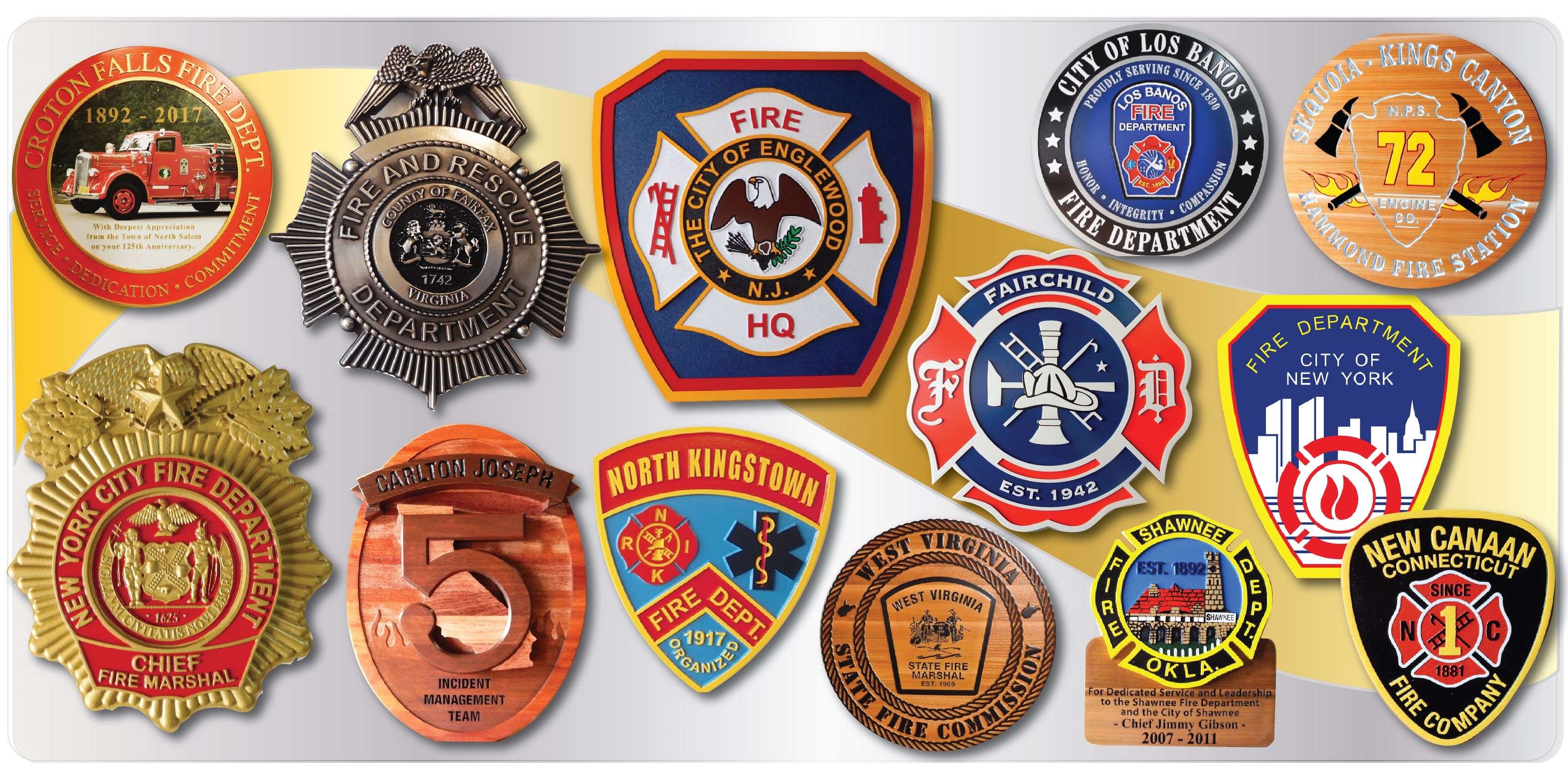 Dearborn Fire Department Cadet Dept FD Rescue EMS Patch Michigan MI Patches Gold 