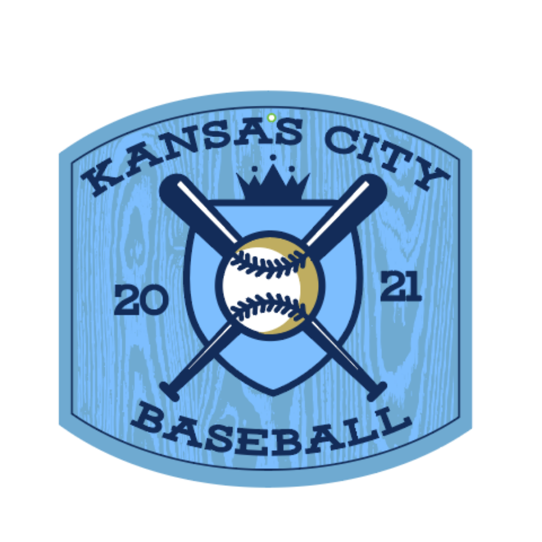 15" Kansas City Baseball Wall Art
