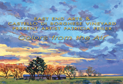 COLORS FROM THE AIR Art Show Featuring North Fork Artist Patricia Feiler, Exhibit Starting Saturday, June 10 (posted May 24, 2017)