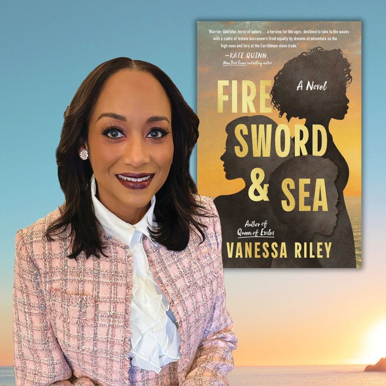 Fire Sword & Sea; a novel; author of Queen of Exiles Vanessa Riley