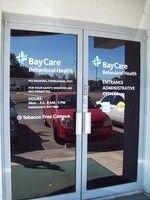 Vinyl Cut Lettering Logo Glass Door