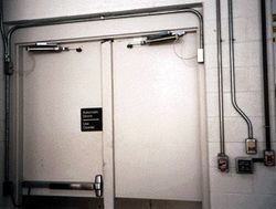 AIR FORCE® E-600 Double Explosion Proof Application with Pneumatic Exit Device on Heavy Gauge Doors
