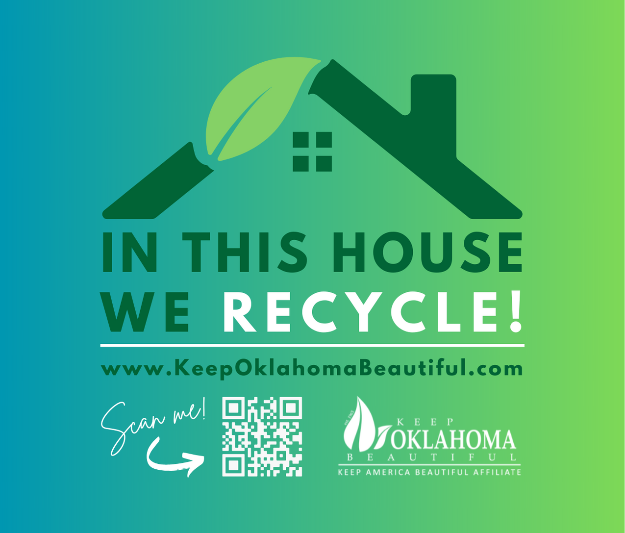 Keep Oklahoma Beautiful Recycle Magnet