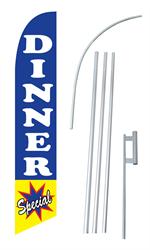 Dinner Special Swooper/Feather Flag + Pole + Ground Spike