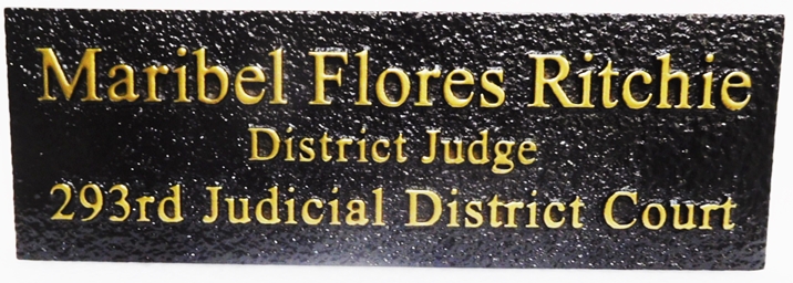 MB2100- Name Plaque for a Dfederal Judge, 2.5-D Raised Relief