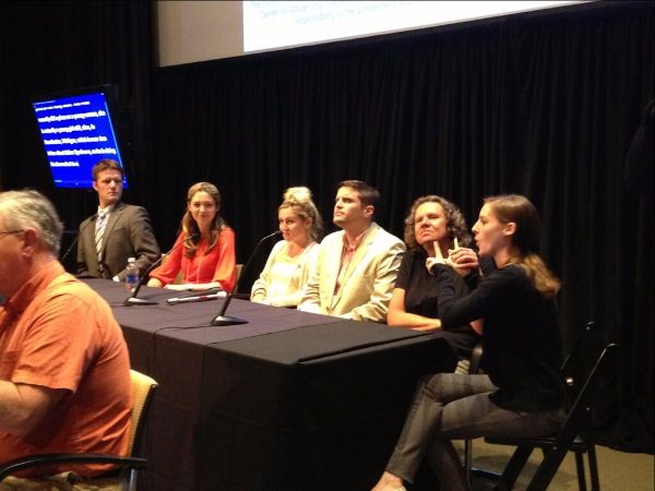 a photo of the speakers at the 2014 Usher Syndrome Family Conference at Harvard Medical School