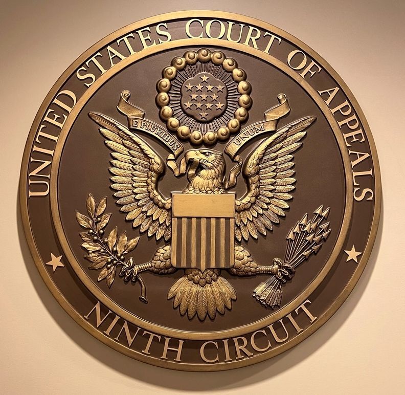 FP-1081 - Carved 3-D Bas-Relief Bronze-Plated Plaque of the Seal of the US Court of Appeals, Sixth Circuit, 