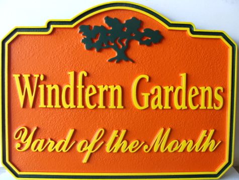 KA20907 - "Windfern Gardens" HOA Yard-of-the-Month Sign